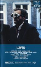 L&#039;aveu - Canadian VHS movie cover (xs thumbnail)
