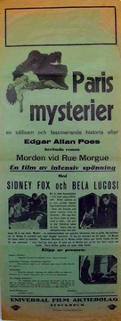 Murders in the Rue Morgue - Swedish poster (xs thumbnail)