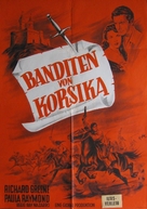 The Bandits of Corsica - German Movie Poster (xs thumbnail)