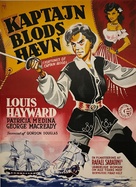 Fortunes of Captain Blood - Danish Movie Poster (xs thumbnail)