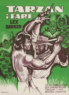 Tarzan&#039;s Peril - Danish Movie Poster (xs thumbnail)