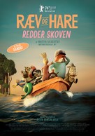 Fox &amp; Hare Save the Forest - Danish Movie Poster (xs thumbnail)