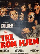Three Came Home - Danish Movie Poster (xs thumbnail)