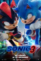 Sonic the Hedgehog 3 - French Movie Poster (xs thumbnail)