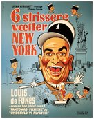 Le gendarme &agrave; New York - Danish Movie Poster (xs thumbnail)