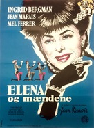 Elena et les hommes - Danish Movie Poster (xs thumbnail)