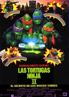 Teenage Mutant Ninja Turtles II: The Secret of the Ooze - Spanish Movie Poster (xs thumbnail)