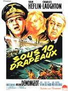 Sotto dieci bandiere - French Movie Poster (xs thumbnail)