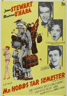 Mr. Hobbs Takes a Vacation - Swedish Movie Poster (xs thumbnail)