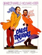 Cause toujours... tu m&#039;int&eacute;resses! - French Movie Poster (xs thumbnail)