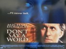 Don&#039;t Say A Word - British Movie Poster (xs thumbnail)
