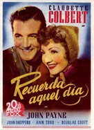 Remember the Day - Spanish Movie Poster (xs thumbnail)