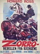 Zorro il ribelle - Danish Movie Poster (xs thumbnail)