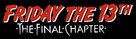 Friday the 13th: The Final Chapter - British Logo (xs thumbnail)