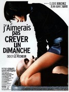 J&#039;aimerais pas crever un dimanche - French Movie Poster (xs thumbnail)