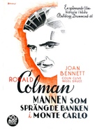 The Man Who Broke the Bank at Monte Carlo - Swedish Movie Poster (xs thumbnail)