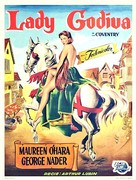 Lady Godiva of Coventry - Belgian Movie Poster (xs thumbnail)