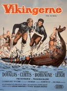 The Vikings - Danish Movie Poster (xs thumbnail)
