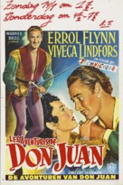 Adventures of Don Juan - Belgian Movie Poster (xs thumbnail)