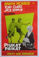 Some Like It Hot - Finnish Movie Poster (xs thumbnail)
