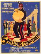 Cinq millions comptant - French Movie Poster (xs thumbnail)