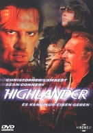 Highlander - German DVD movie cover (xs thumbnail)