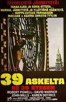 The Thirty Nine Steps - Finnish Movie Poster (xs thumbnail)