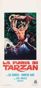 Tarzan&#039;s Savage Fury - Italian Movie Poster (xs thumbnail)