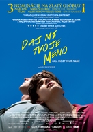 Call Me by Your Name - Slovak Movie Poster (xs thumbnail)