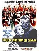 North West Mounted Police - Spanish Movie Poster (xs thumbnail)