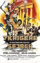 I sette magnifici gladiatori - Danish VHS movie cover (xs thumbnail)