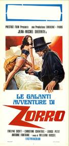 The Erotic Adventures of Zorro - Italian Movie Poster (xs thumbnail)