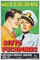 Seven Sinners - Argentinian Movie Poster (xs thumbnail)