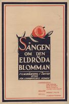 S&aring;ngen om den eldr&ouml;da blomman - Swedish Movie Poster (xs thumbnail)