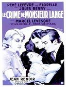 Le crime de Monsieur Lange - French Movie Poster (xs thumbnail)