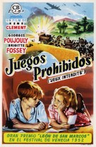 Jeux interdits - Spanish Movie Poster (xs thumbnail)