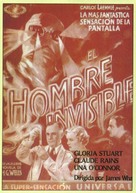 The Invisible Man - Spanish Movie Poster (xs thumbnail)