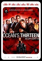 Ocean&#039;s Thirteen - Romanian Movie Poster (xs thumbnail)