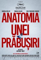 Anatomie d&#039;une chute - Romanian Movie Poster (xs thumbnail)