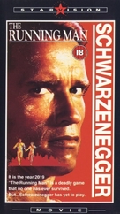 The Running Man - British VHS movie cover (xs thumbnail)