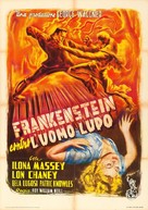 Frankenstein Meets the Wolf Man - Italian Movie Poster (xs thumbnail)