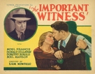 The Important Witness - Movie Poster (xs thumbnail)