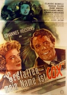 Gestatten, mein Name ist Cox - German Movie Poster (xs thumbnail)