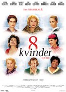 8 femmes - Danish Movie Poster (xs thumbnail)