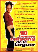 10 Things I Hate About You - French Movie Poster (xs thumbnail)