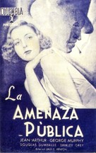 The Public Menace - Spanish Movie Poster (xs thumbnail)