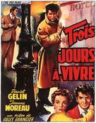 Trois jours &agrave; vivre - French Movie Poster (xs thumbnail)