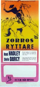Zorro&#039;s Fighting Legion - Swedish Movie Poster (xs thumbnail)