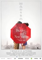 A Rainy Day in New York - Slovak Movie Poster (xs thumbnail)