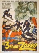 Le tre spade di Zorro - Italian Movie Poster (xs thumbnail)